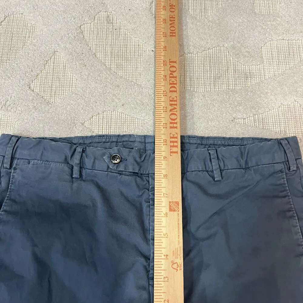 Zanella Parker Dress Pants Men 34x29 Chino Trouser Italy Cotton Elastane